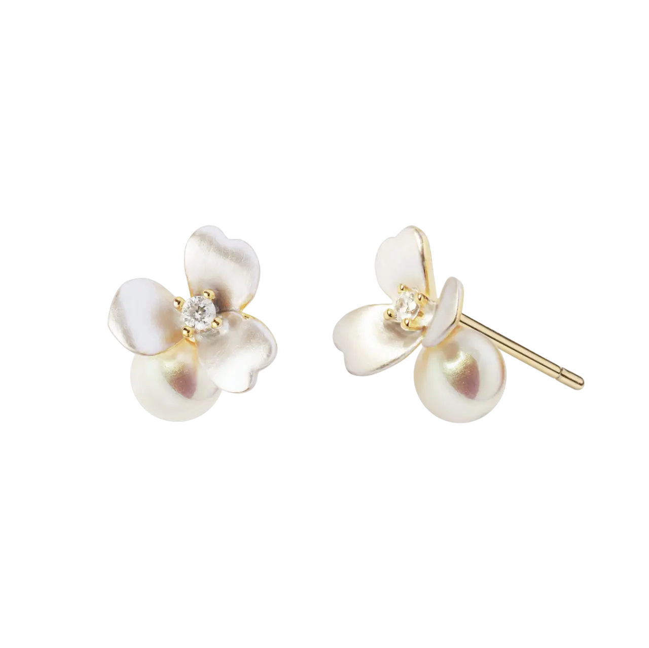 orecchini argento Flower&Pearl