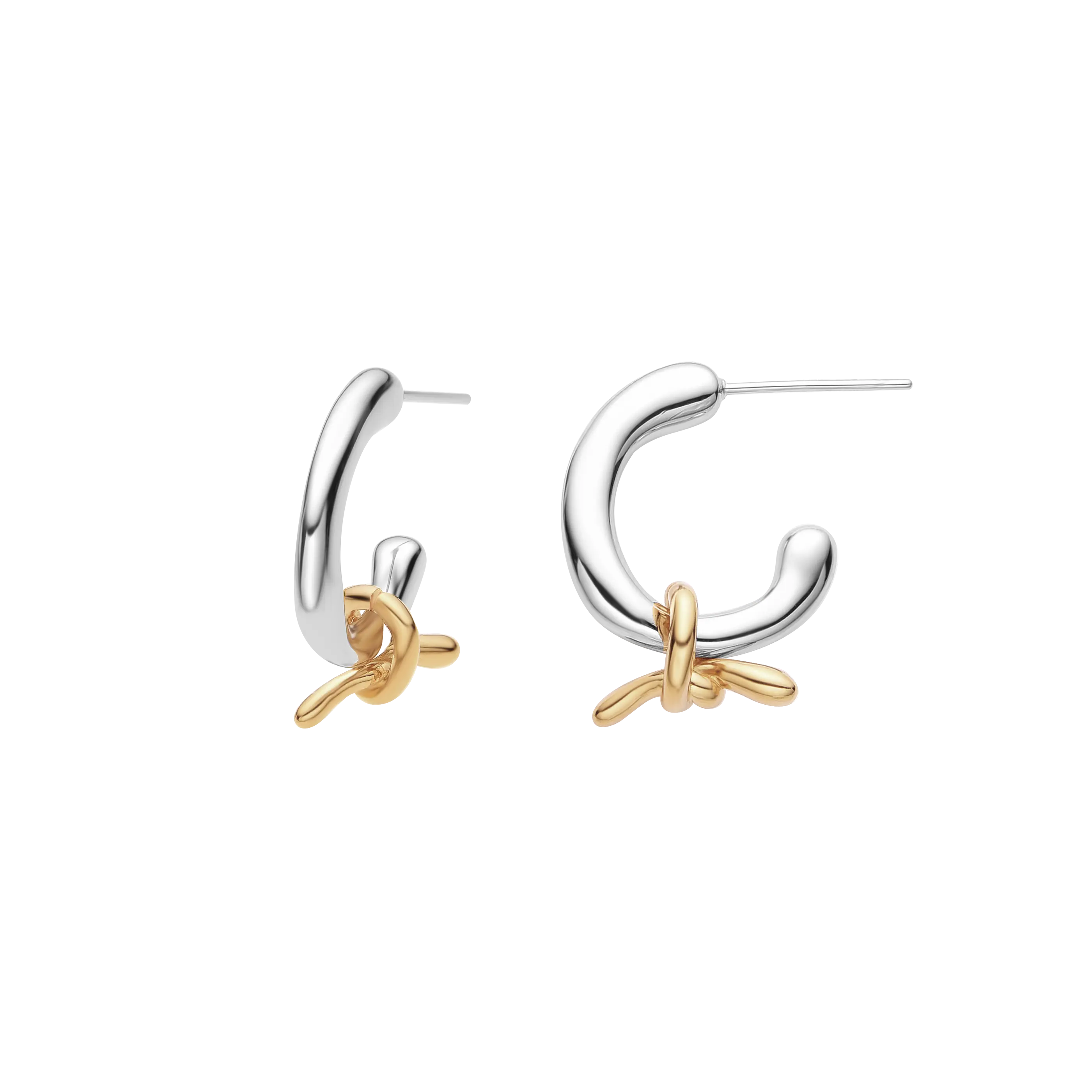 orecchini argento Knot Hoops