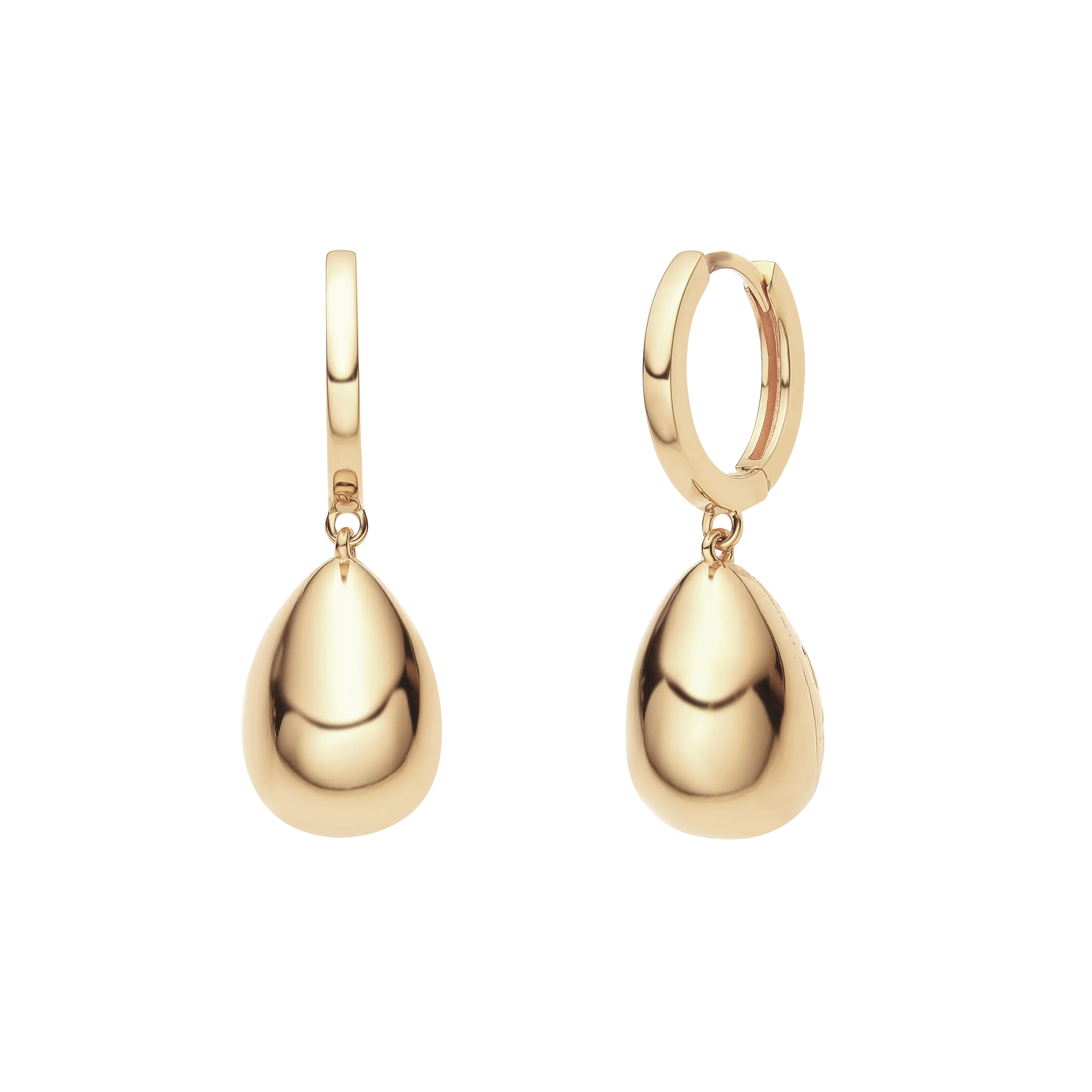 orecchini argento Mini Circle Droplet L