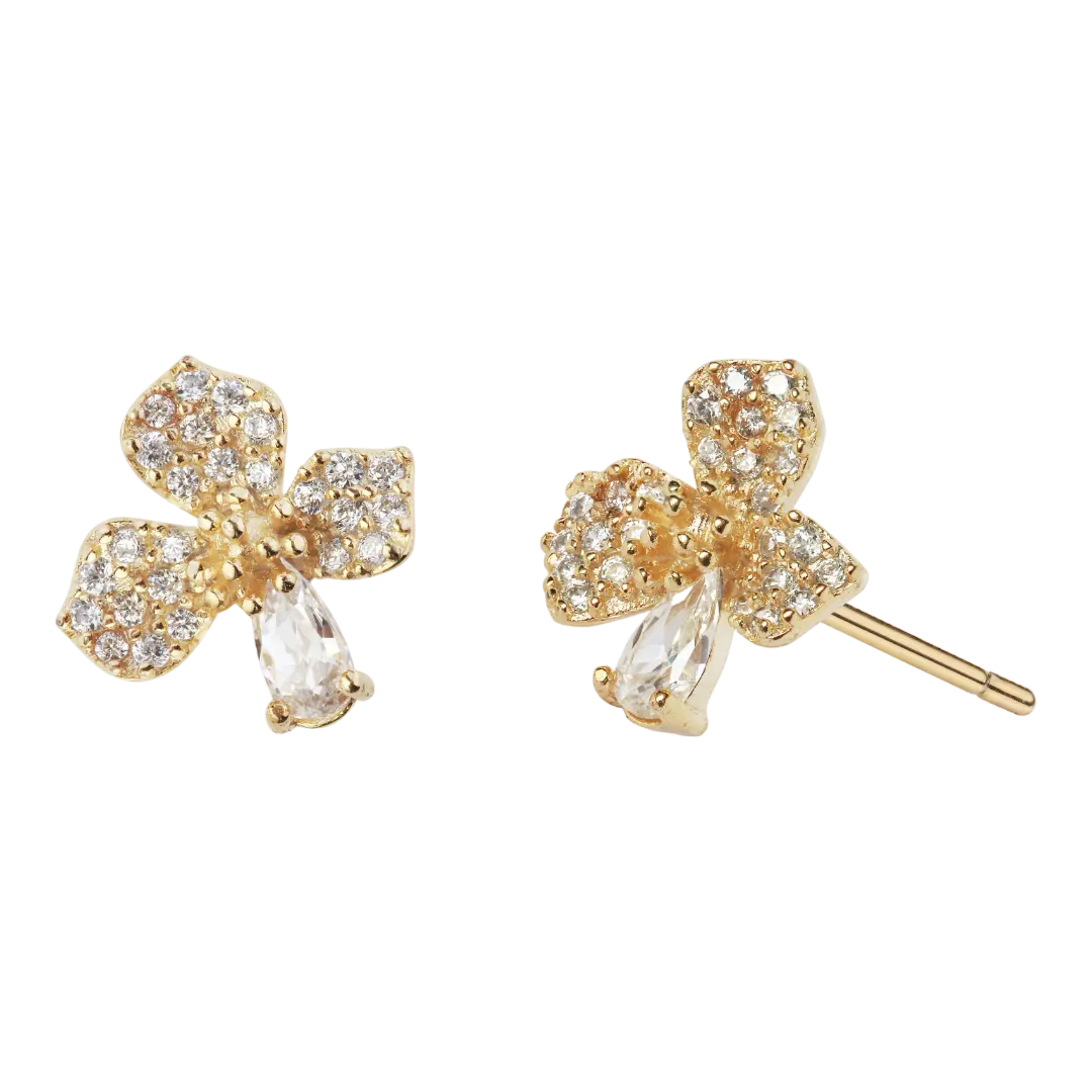 orecchini argento Paved Orchid