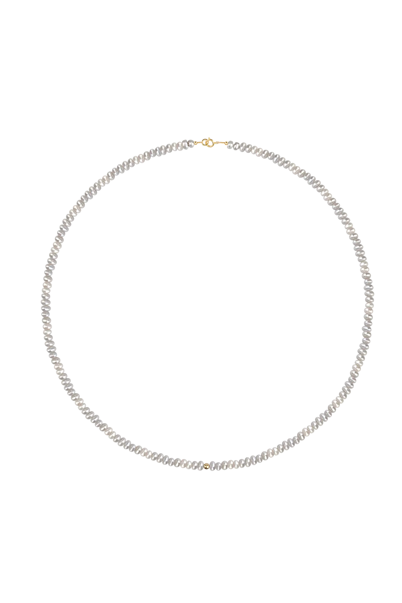 collana Mini Pearl Bead - Grey Lisa&Co.