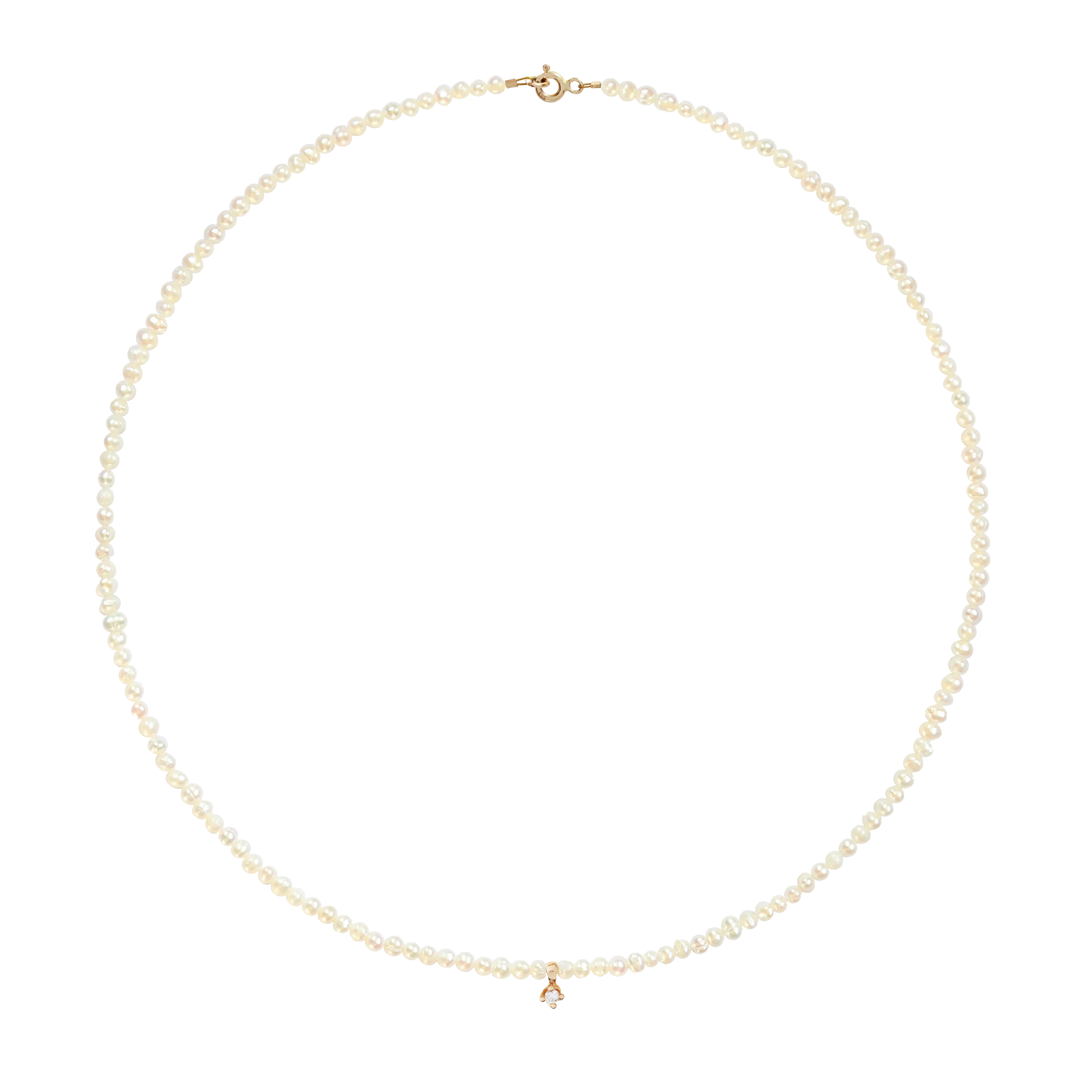 collana Mini Pearls&Diamond • oro 14K LisaConcept