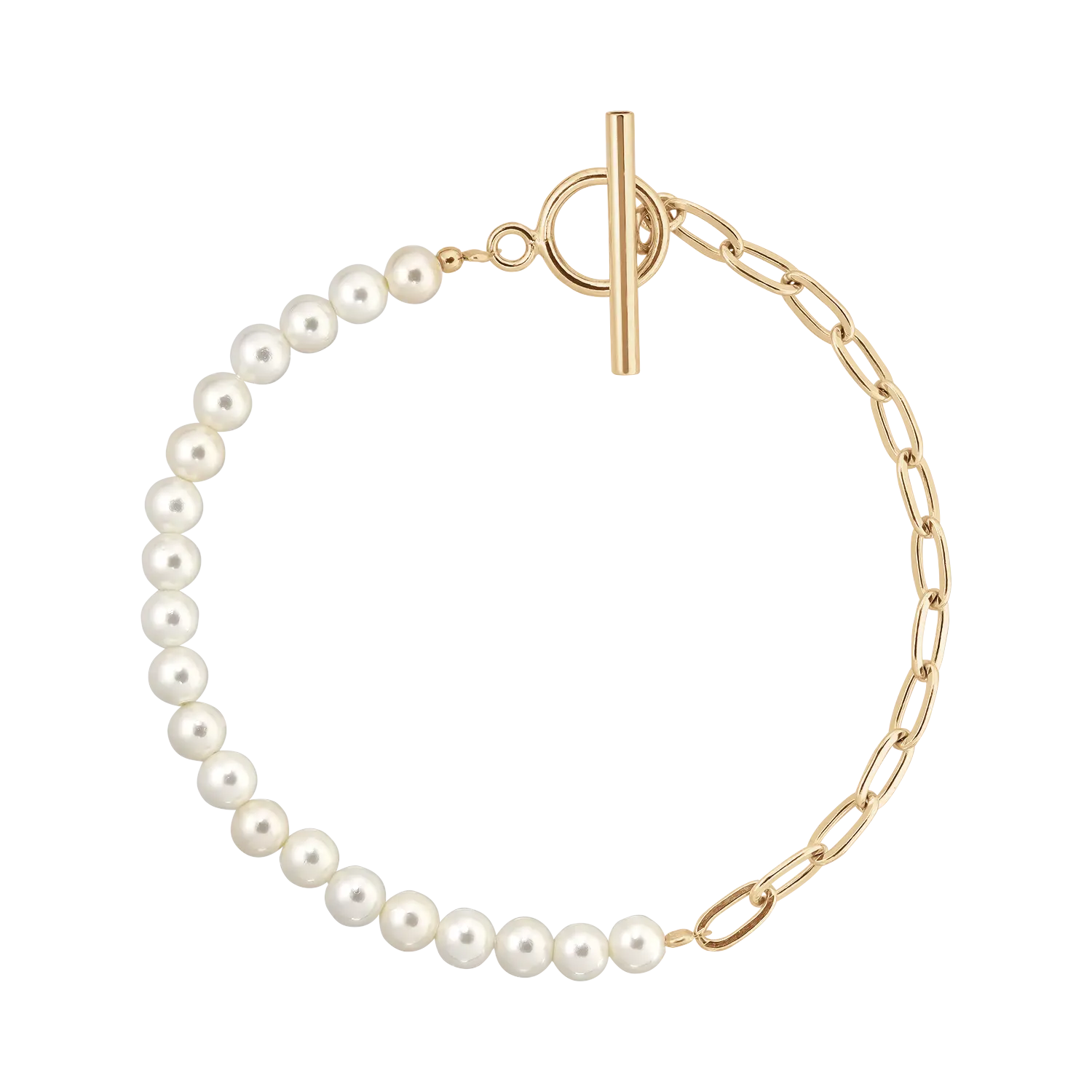 Braccialetto Half Pearl Half Chain LisaConcept