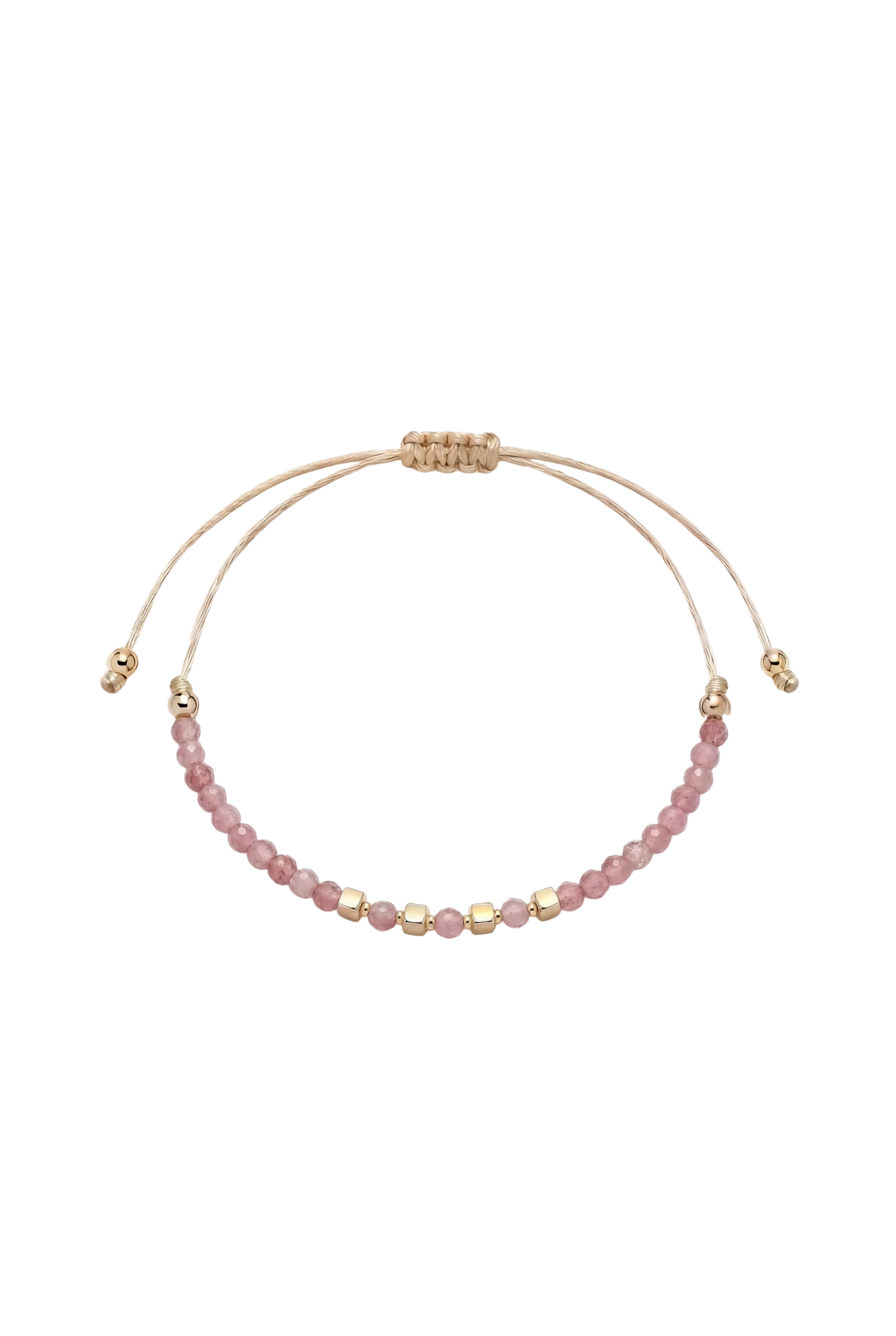 Brățară pe șnur Pink Tourmaline II Lisa&Co.