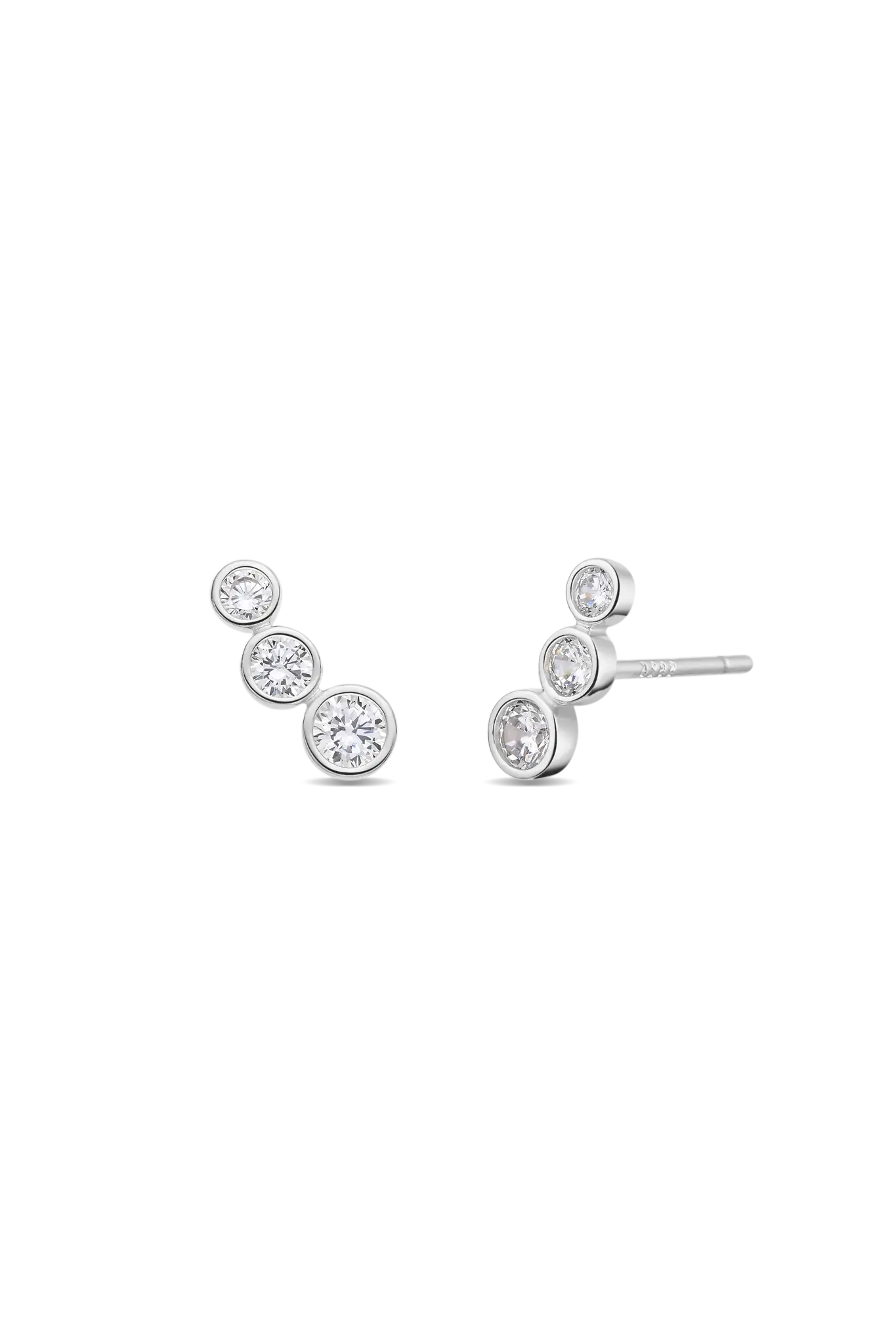 Cercei Argint Bezel LisaConcept