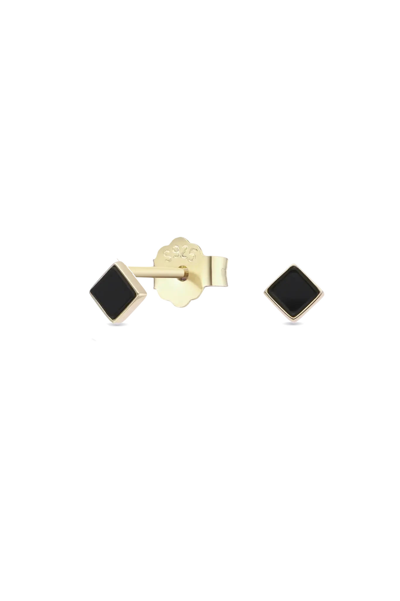 Cercei Argint Black Square S Lisa&Co.