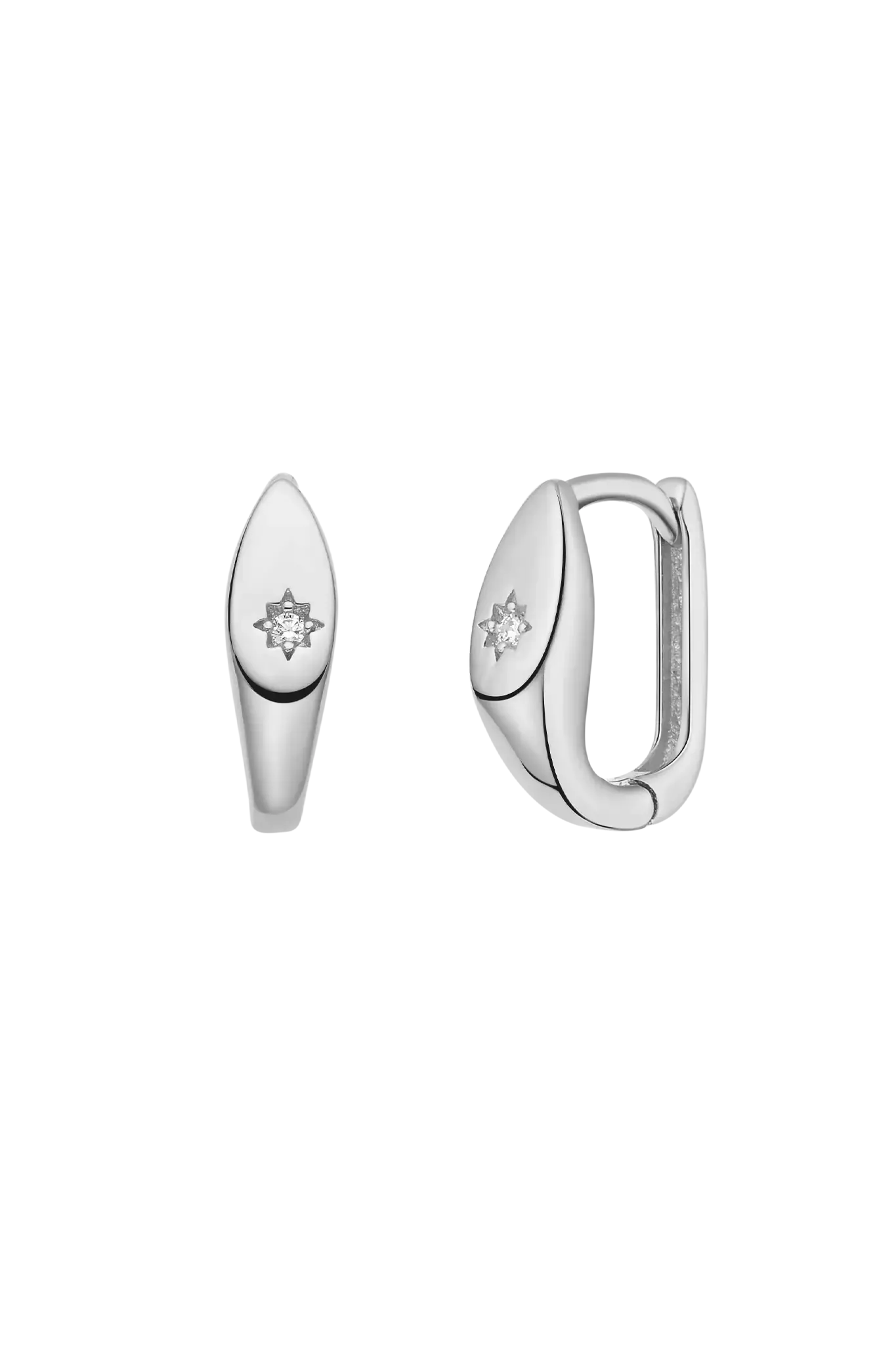 Cercei Argint Drop Hoop JY - EL090146B LisaConcept