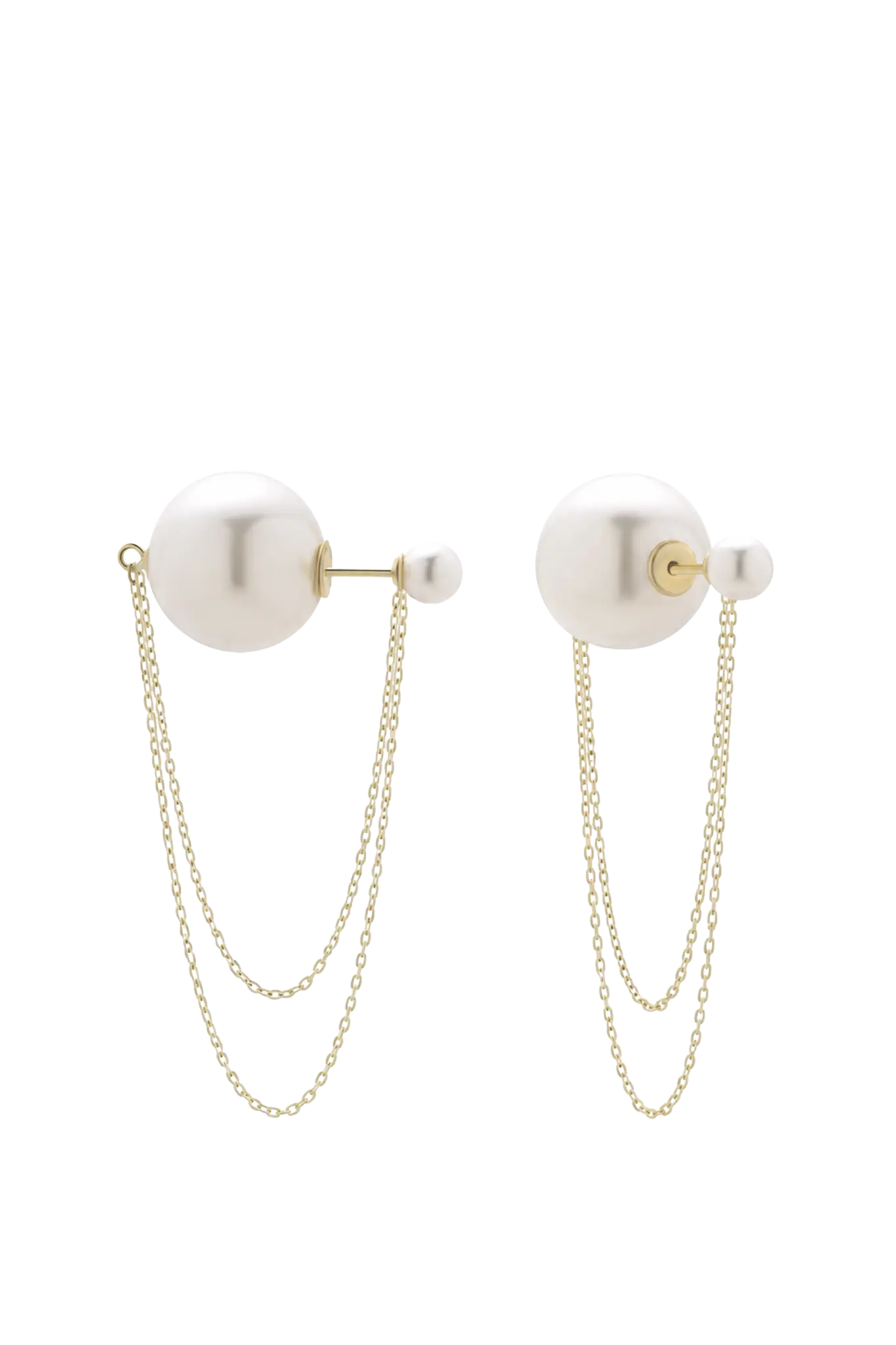 Orecchini argento Double Chain Swing
