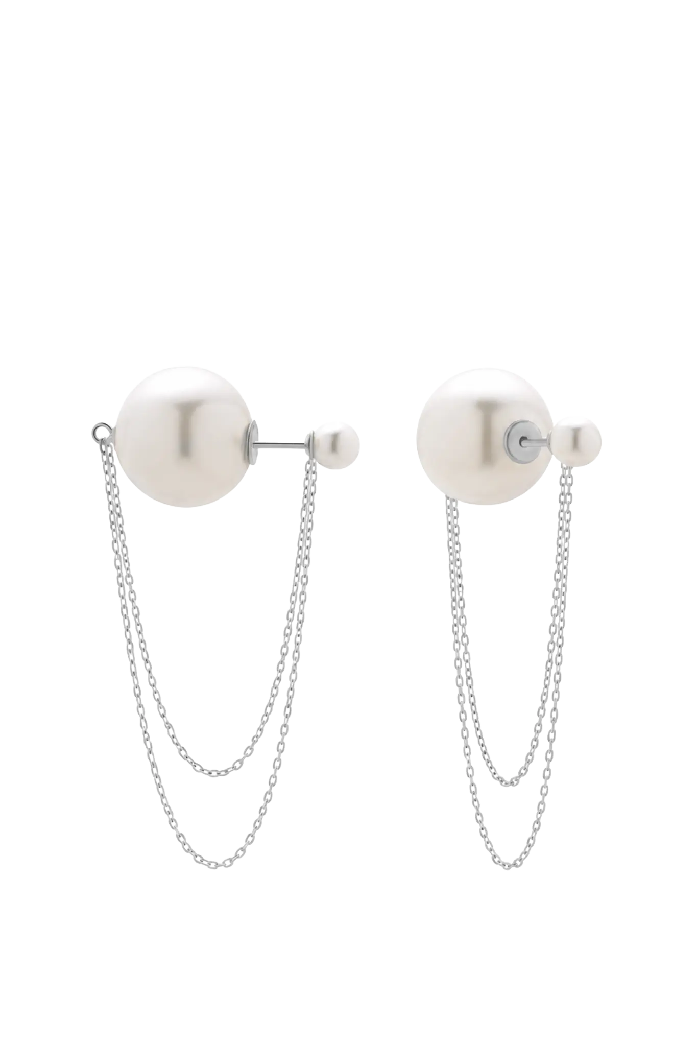 Orecchini argento Double Chain Swing