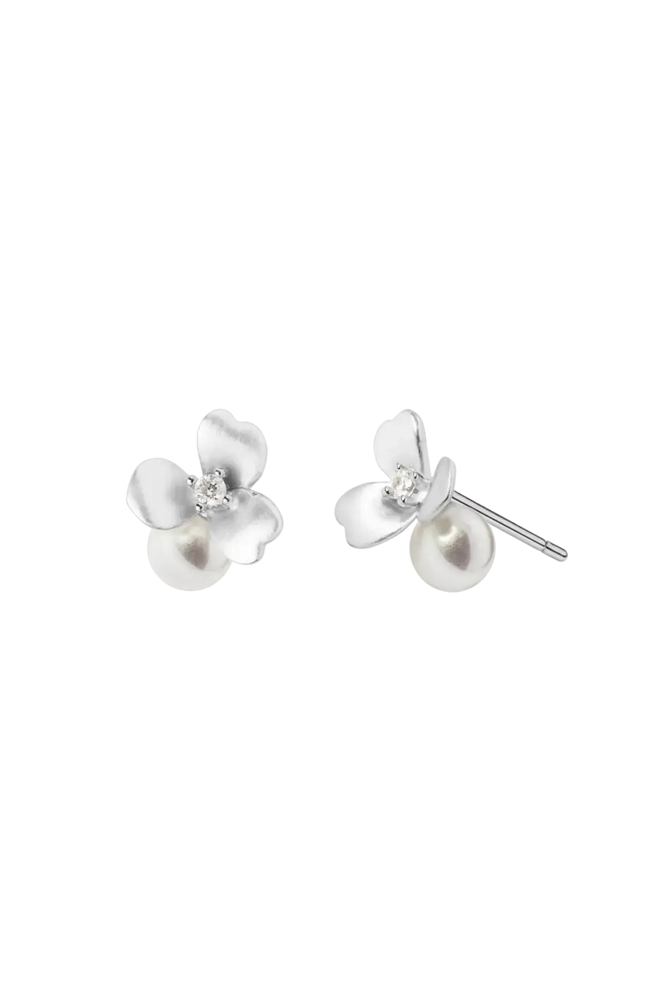 Cercei Argint Flower&Pearl LisaConcept