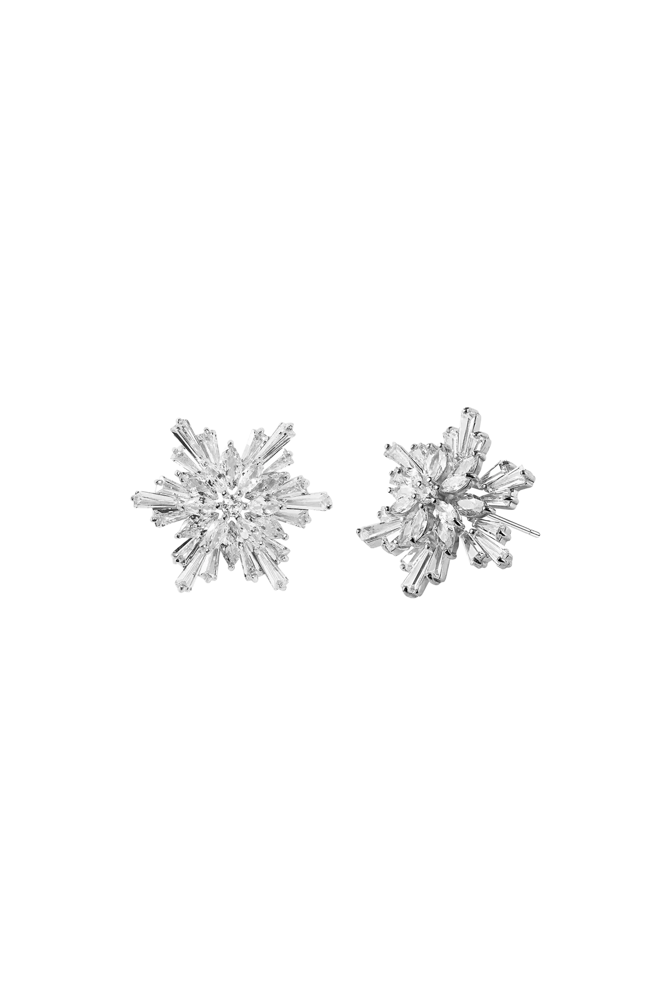Cercei Argint Frosted Flowers LisaConcept