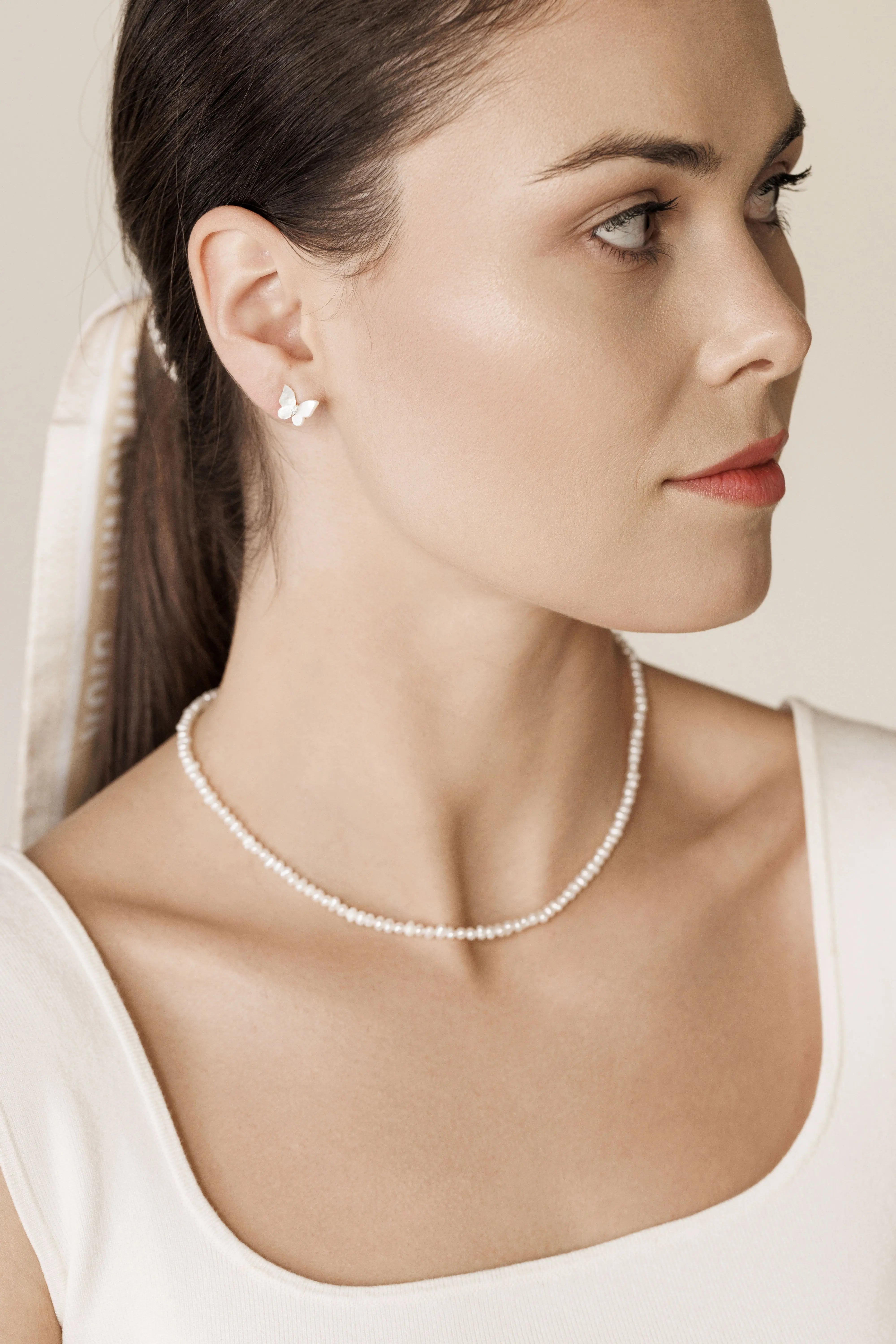 Cercei Argint Iridescent Butterfly Lisa&Co.