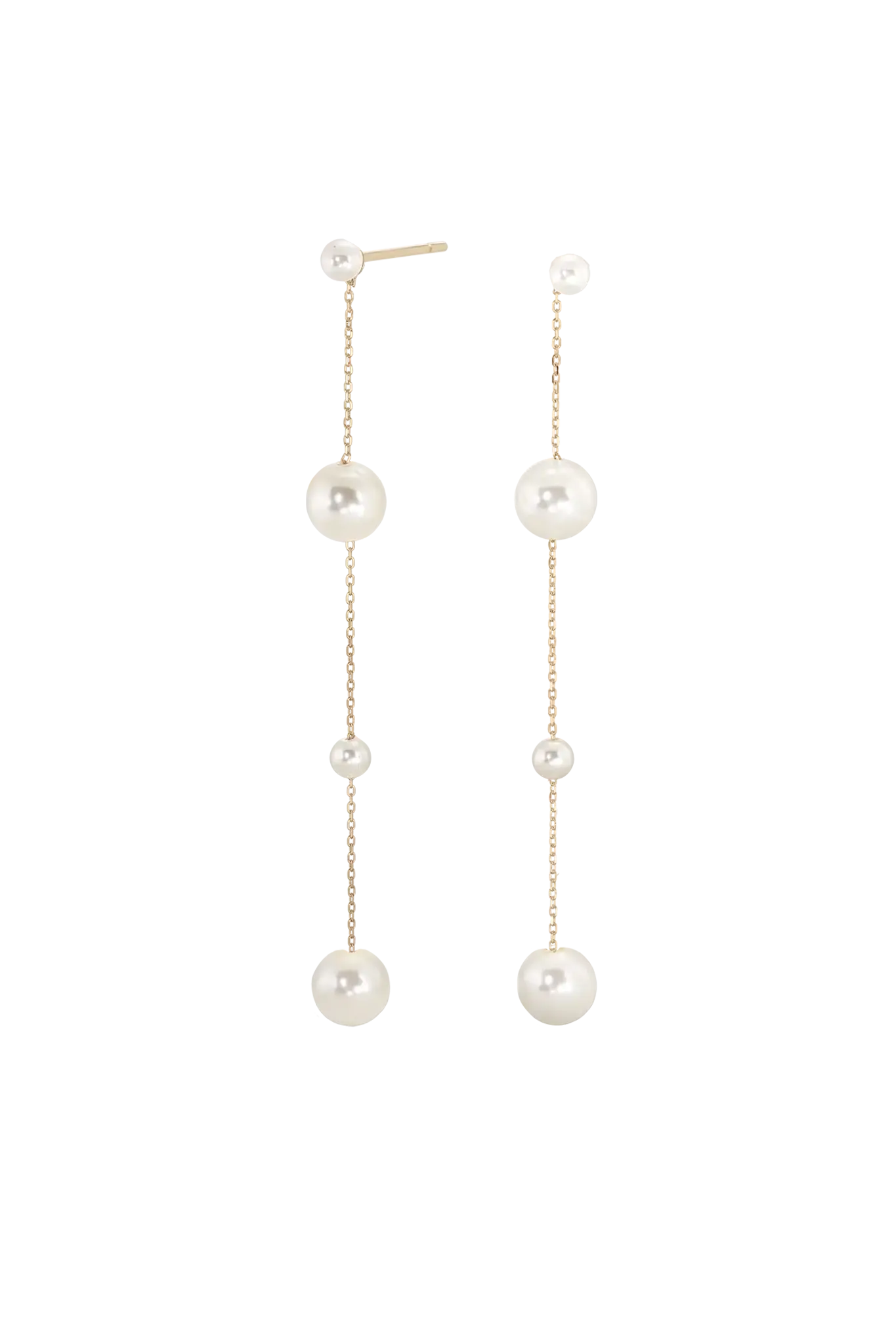 Cercei Argint Pearl Drip Drop II LisaConcept