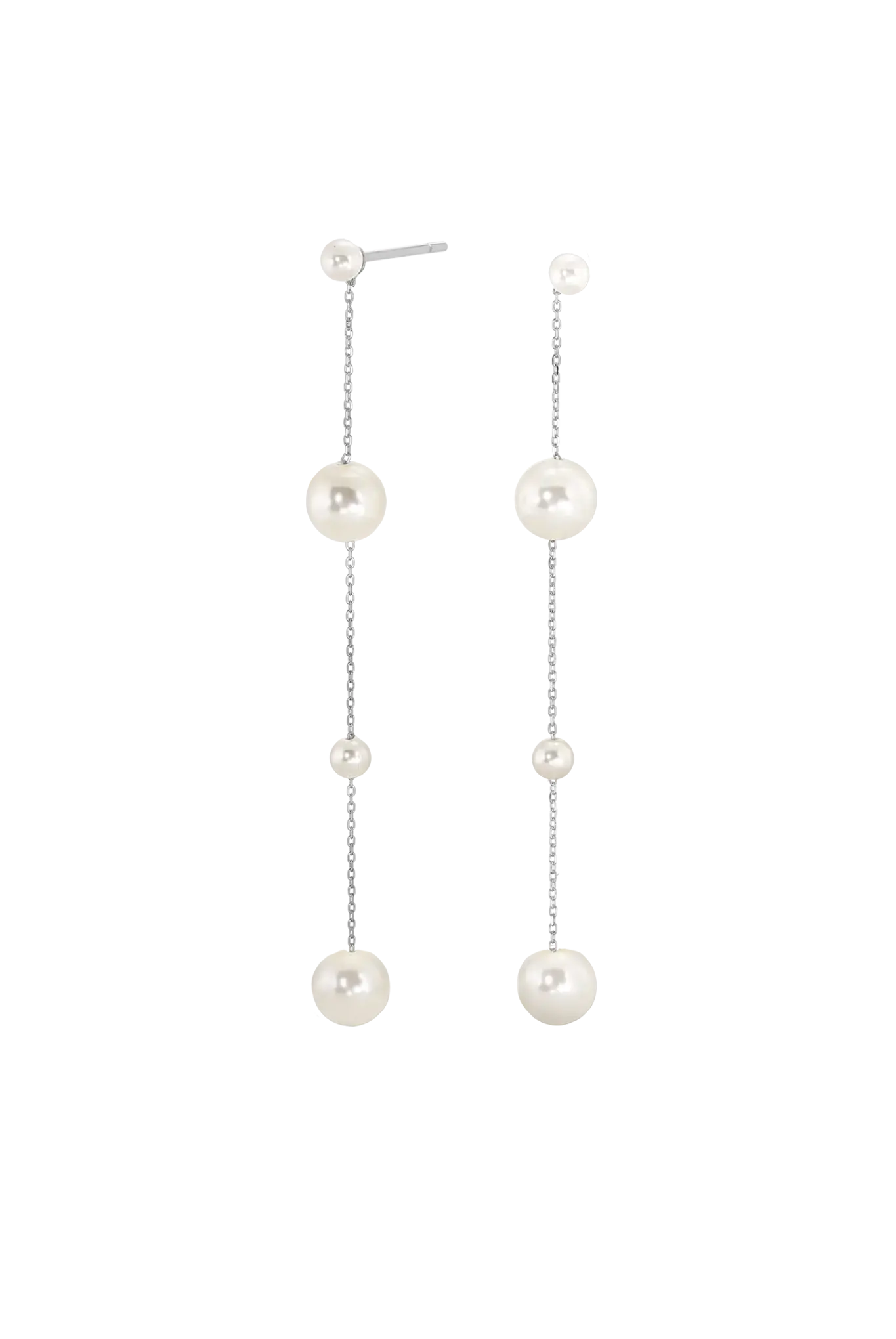 Cercei Argint Pearl Drip Drop II LisaConcept