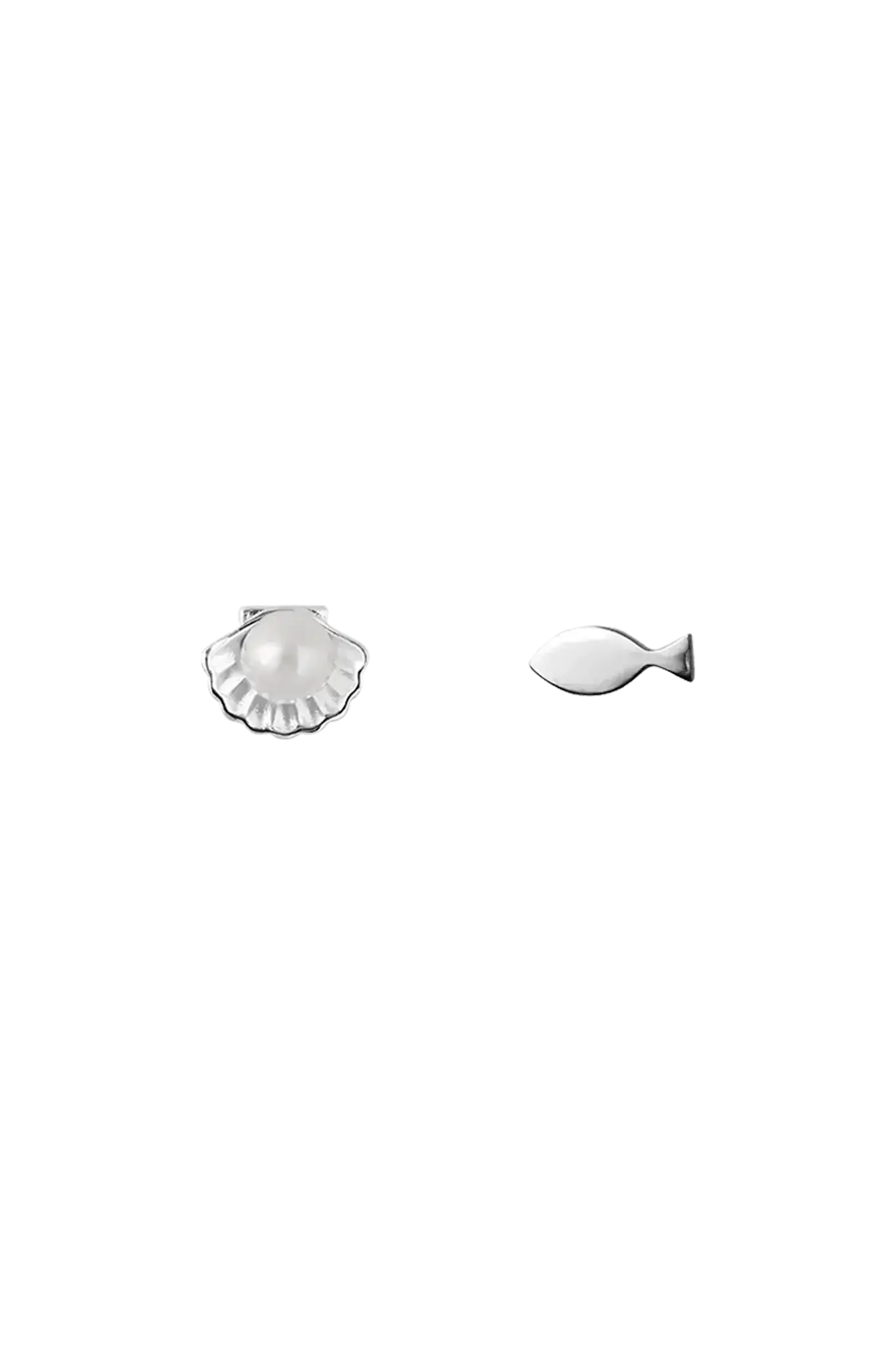 Cercei Argint Seapearl M & Fish LisaConcept