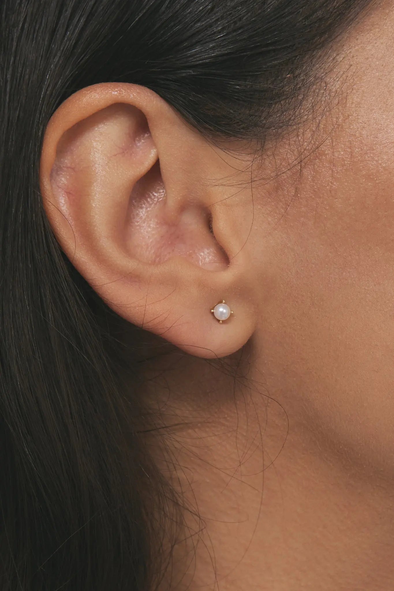 Orecchini Argento Simple White M LisaConcept