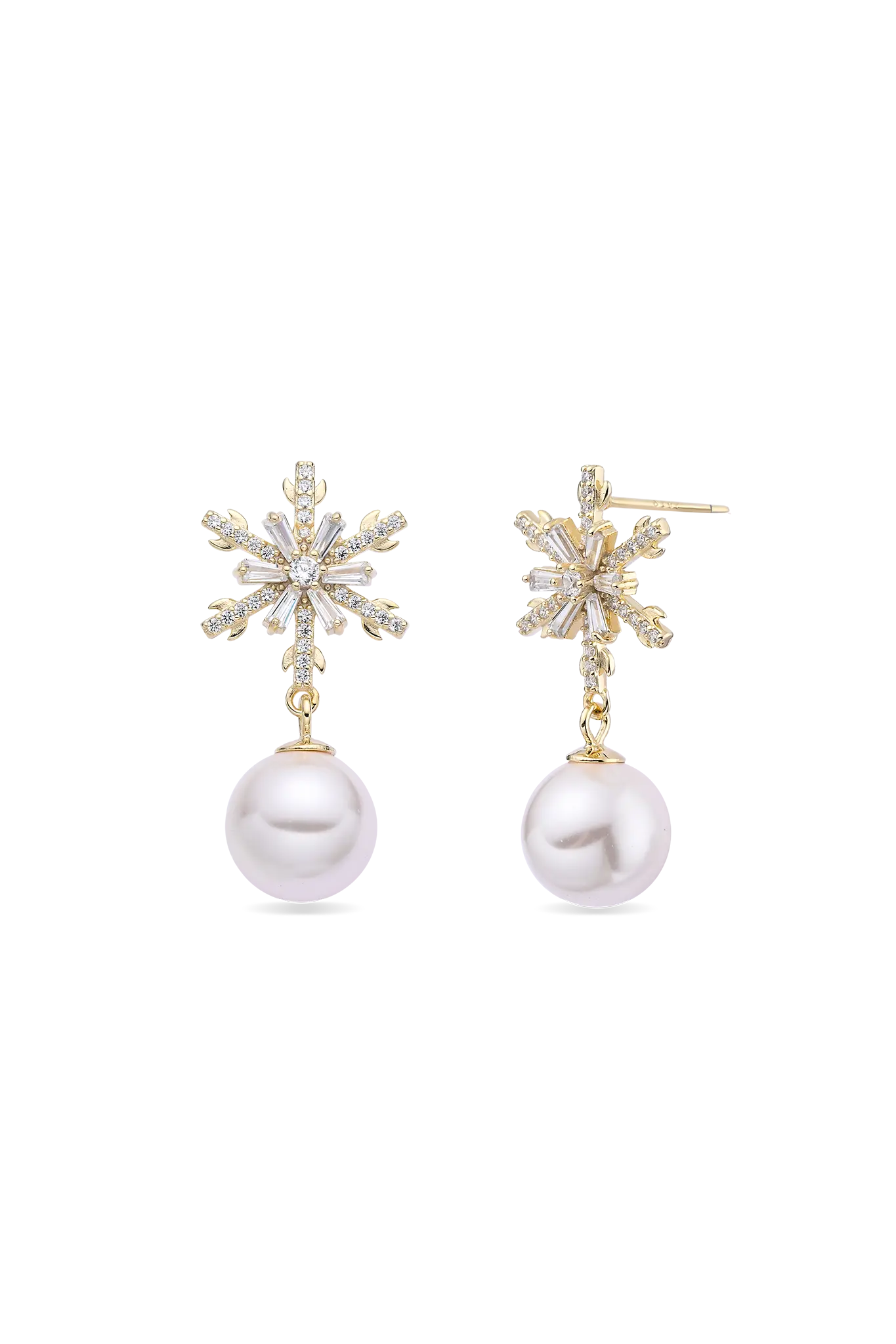 Cercei Argint Snowflake&Shellpearl Lisa&Co.