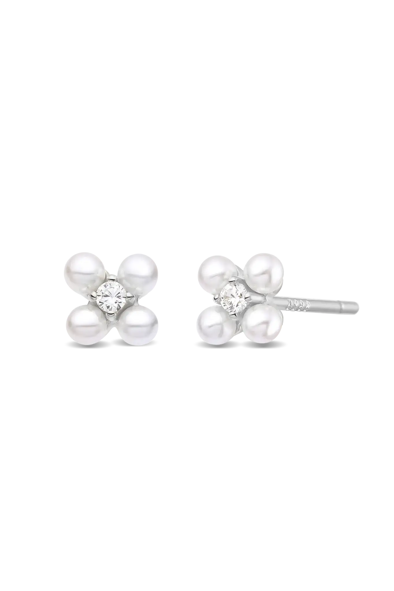 Cercei Argint Square Pearls Lisa&Co.