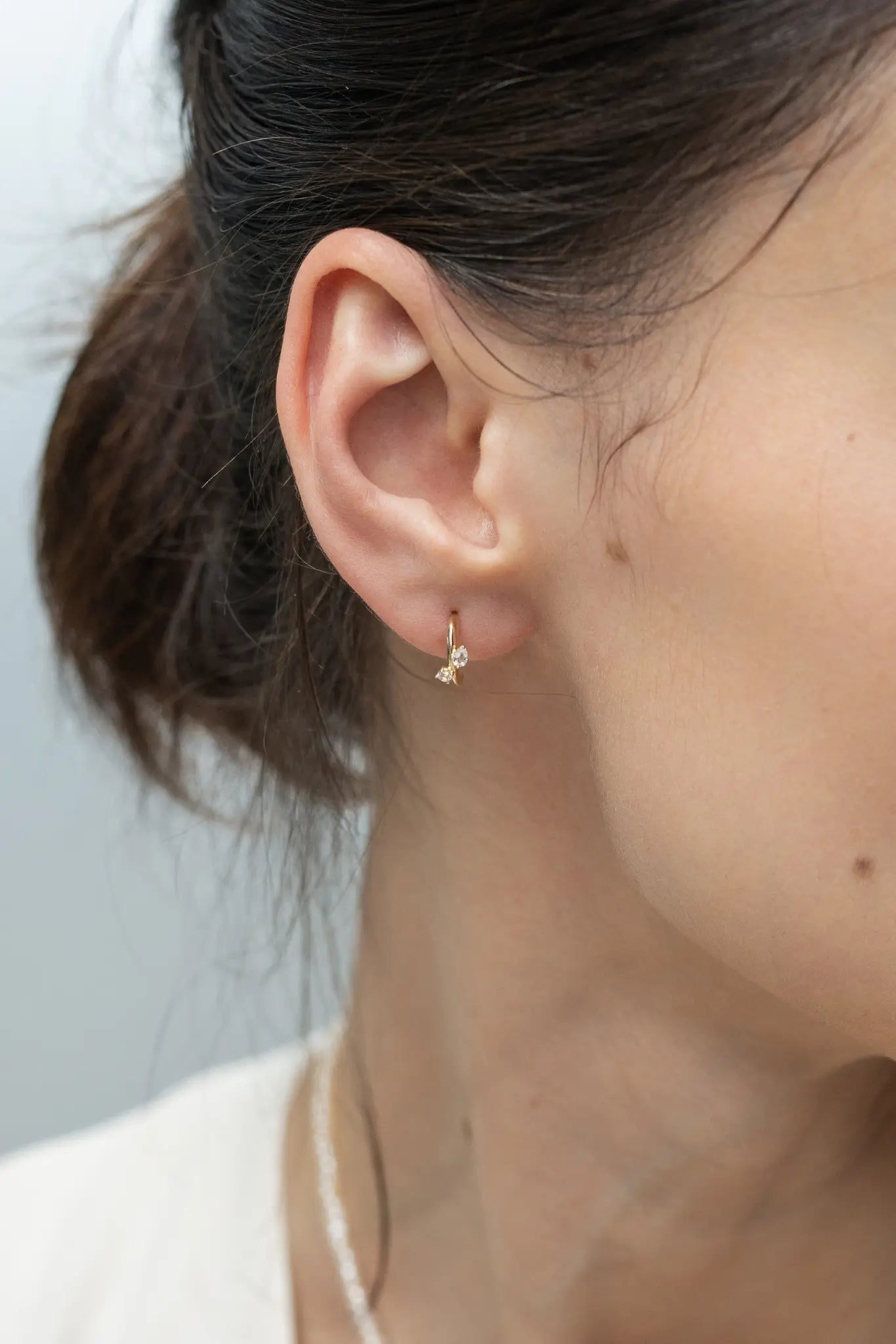 Cercei Aur Crystal Hoops Lisa&Co.