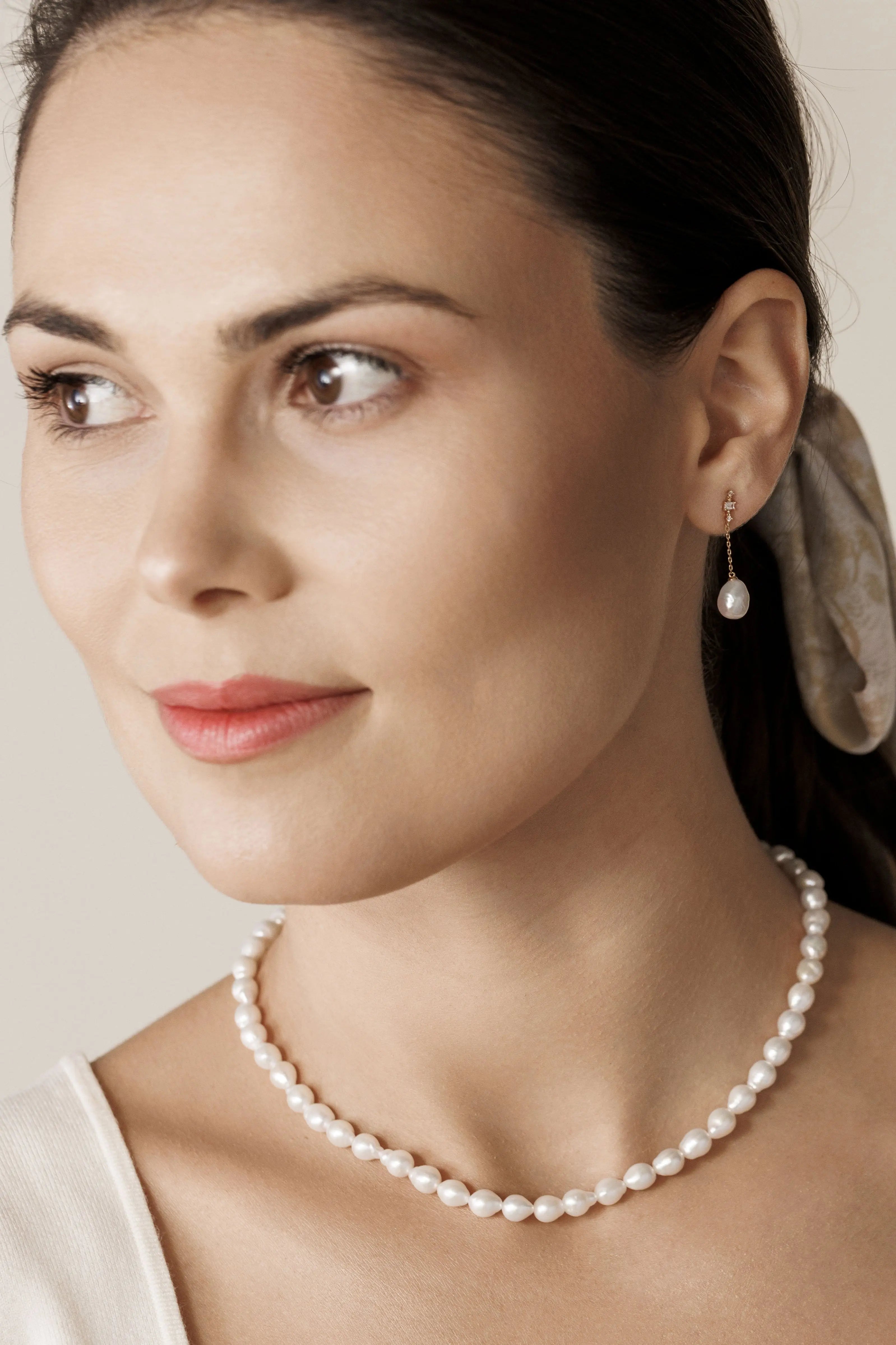 Cercei Aur Juno Pearl Drop LisaConcept