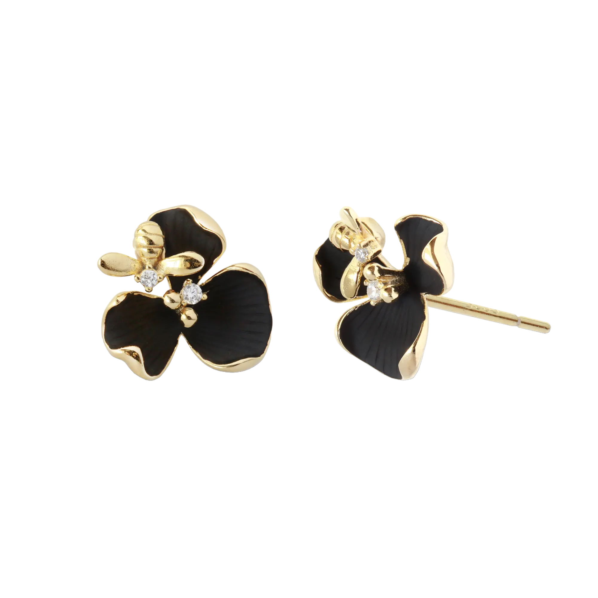 orecchini argento Black Orchid