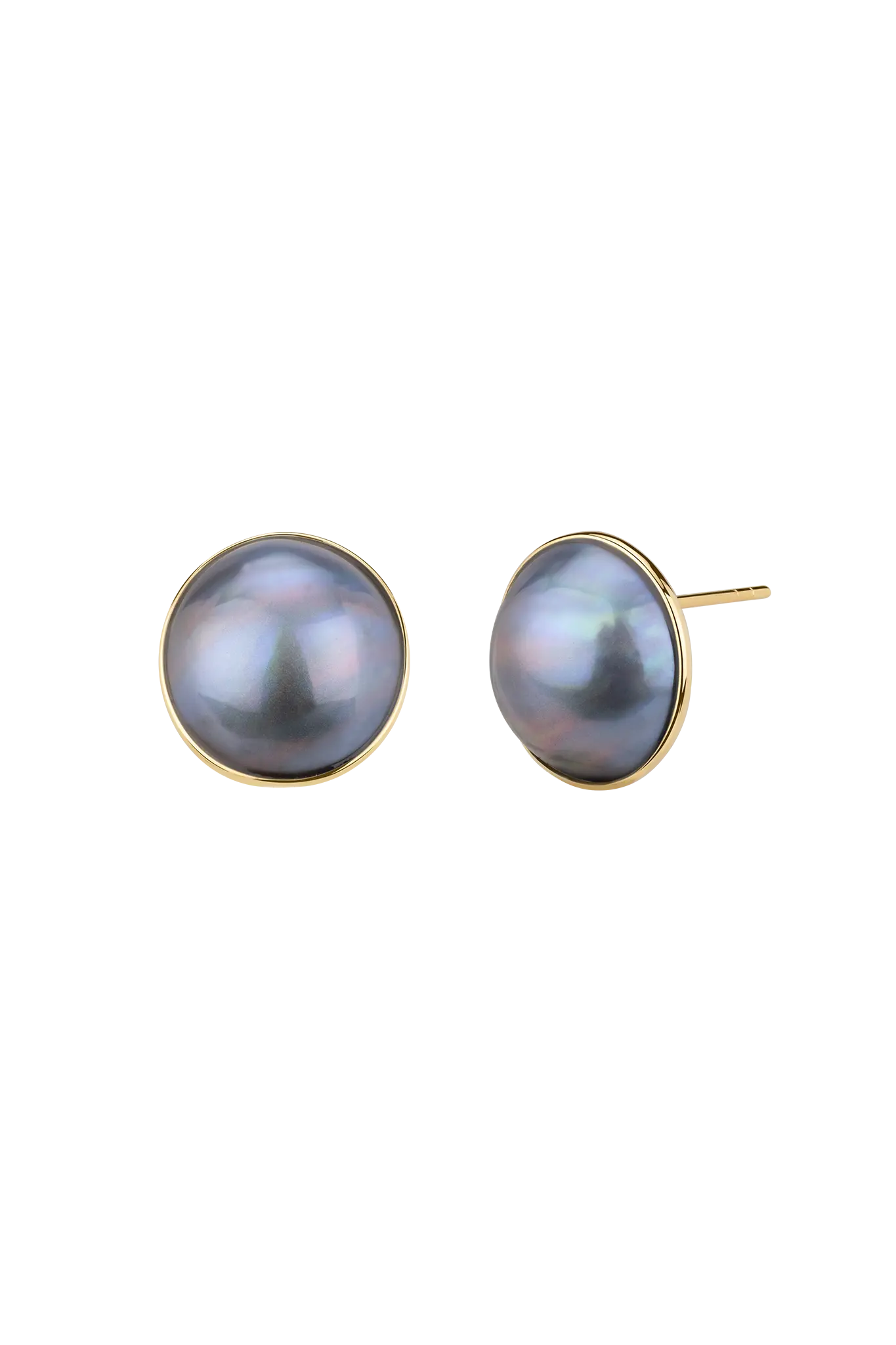 orecchini Grey Pearl Dome Lisa&Co.