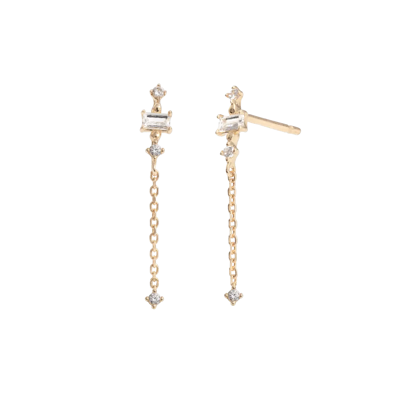 orecchini Juno Crystal Drop • oro 14K LisaConcept