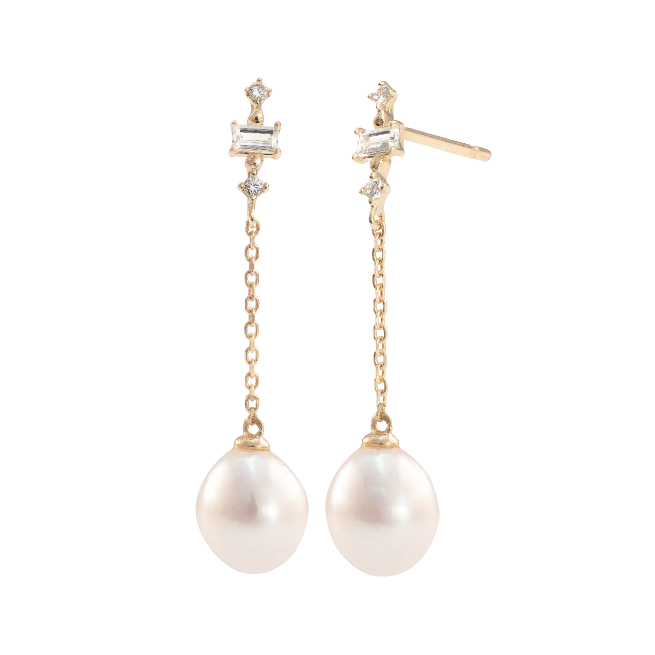 orecchini Juno Pearl Drop • oro 14K LisaConcept