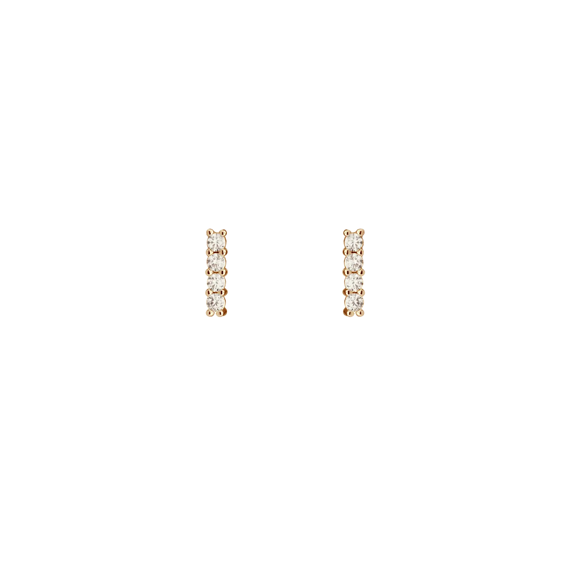 orecchini Paved Baguette • oro 14k LisaConcept