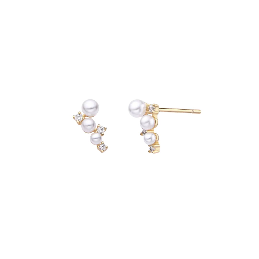 Orecchini A Lobo Sfera Da 8 Mm Con Pavè Di Strass E Resina In Argento 925 Orecchini A Lobo Sfera Da 8 Mm Con Pavè Di Strass E Resina In Argento 925