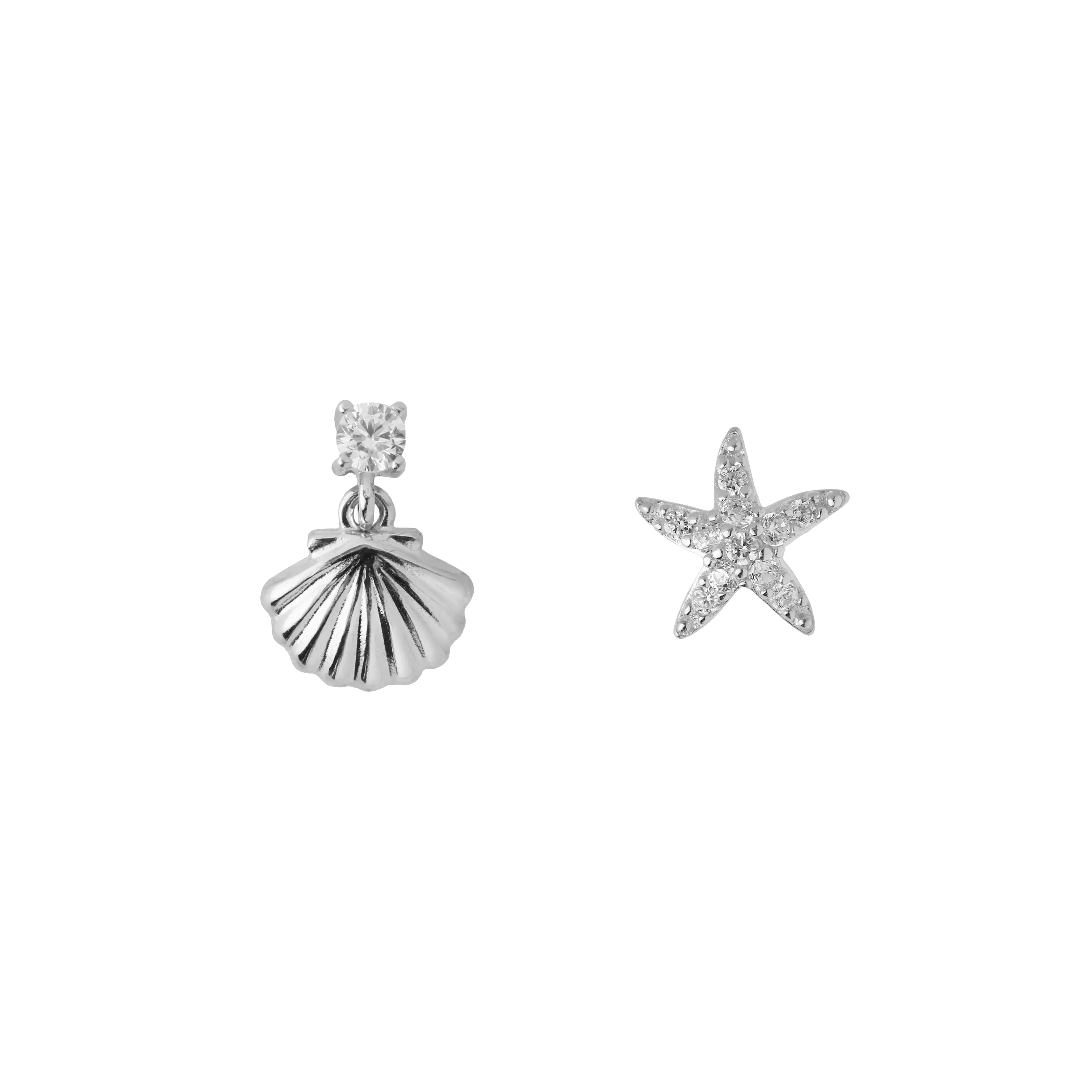 orecchini Suspended Seashell & Starfish LisaConcept