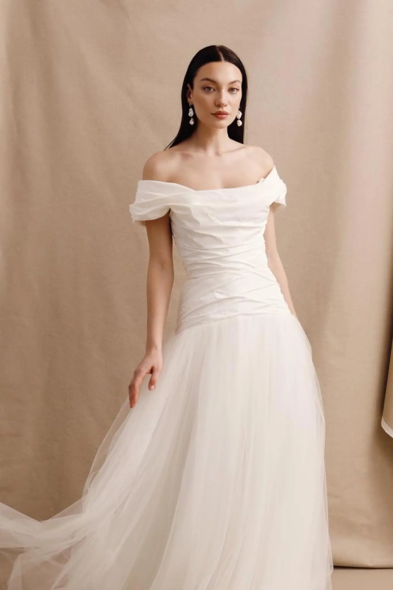 orecchini White Pearl Double Drop LisaConcept
