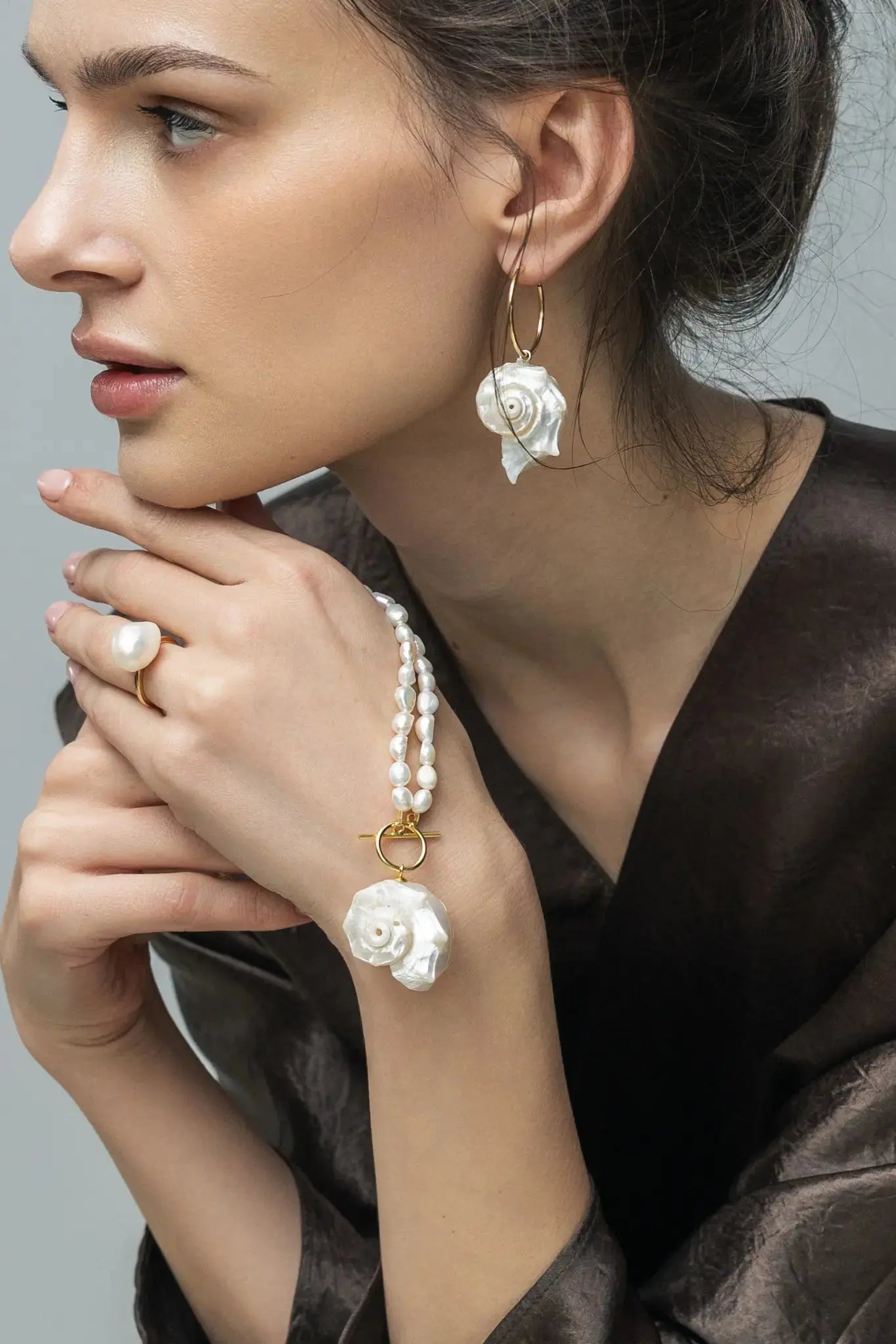 Colier Argint Odette Seashell LisaConcept