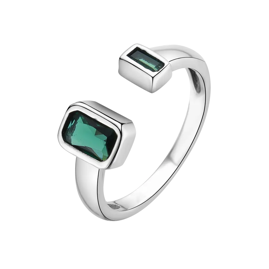 anello Green Baguette Duo LisaConcept