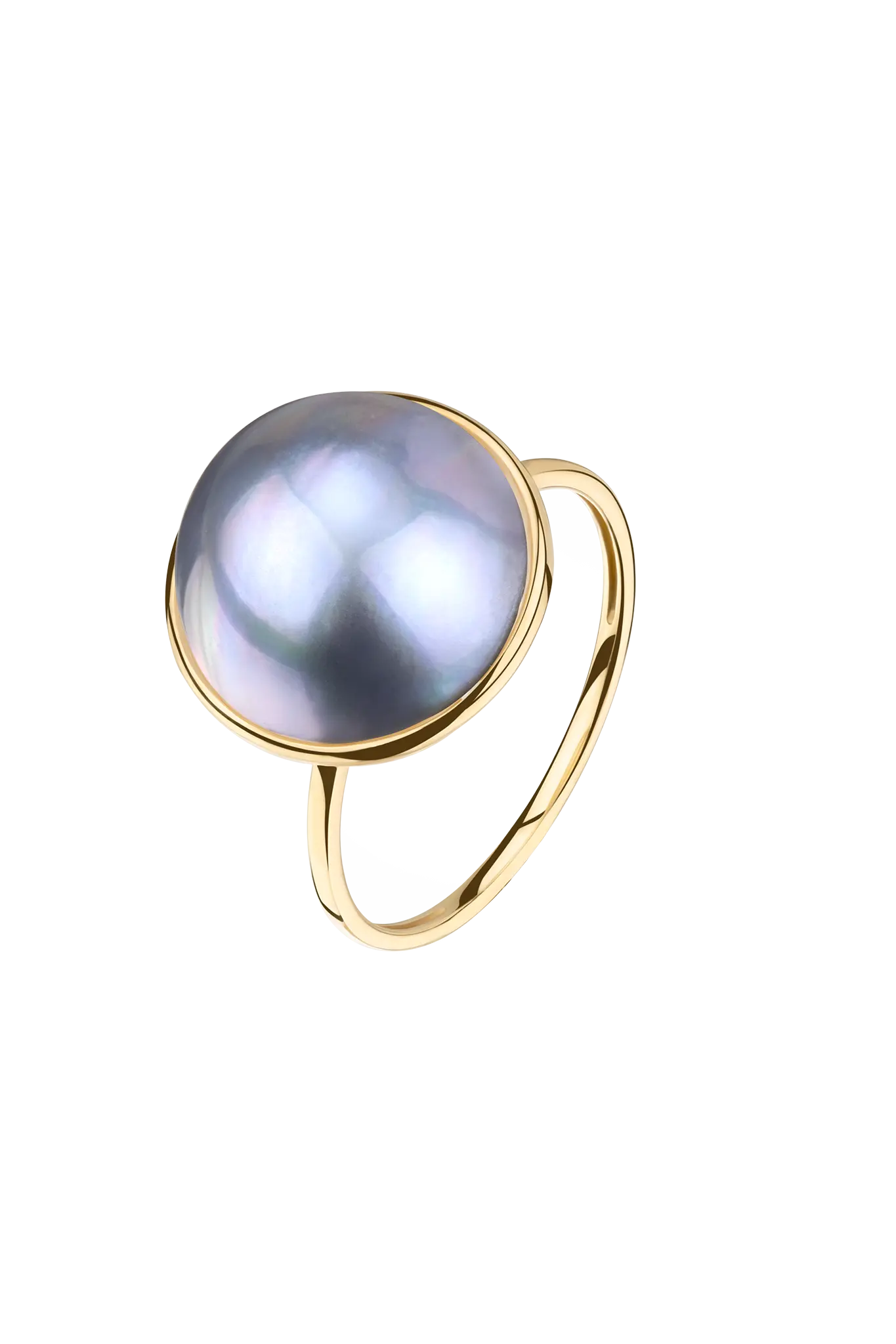 anello Grey Pearl Dome Lisa&Co.