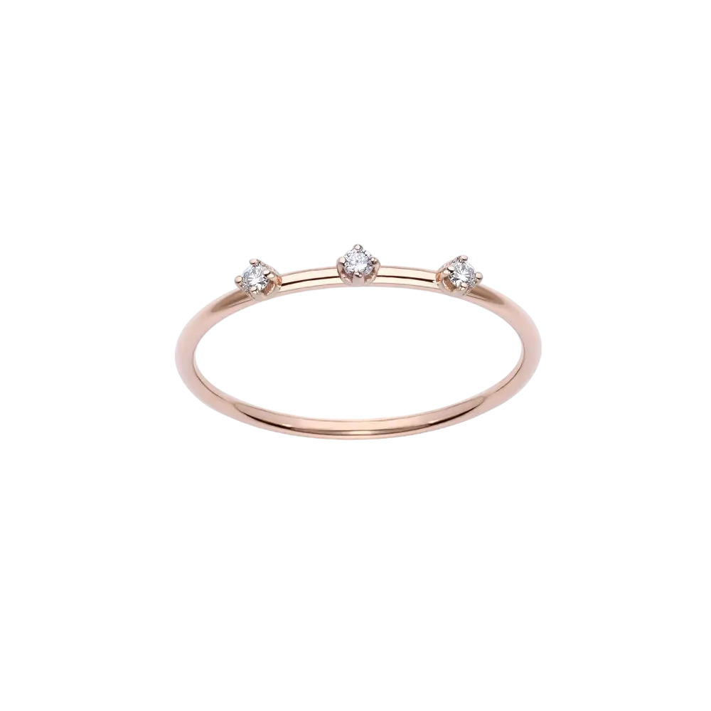 anello White Diamond Trio LisaConcept