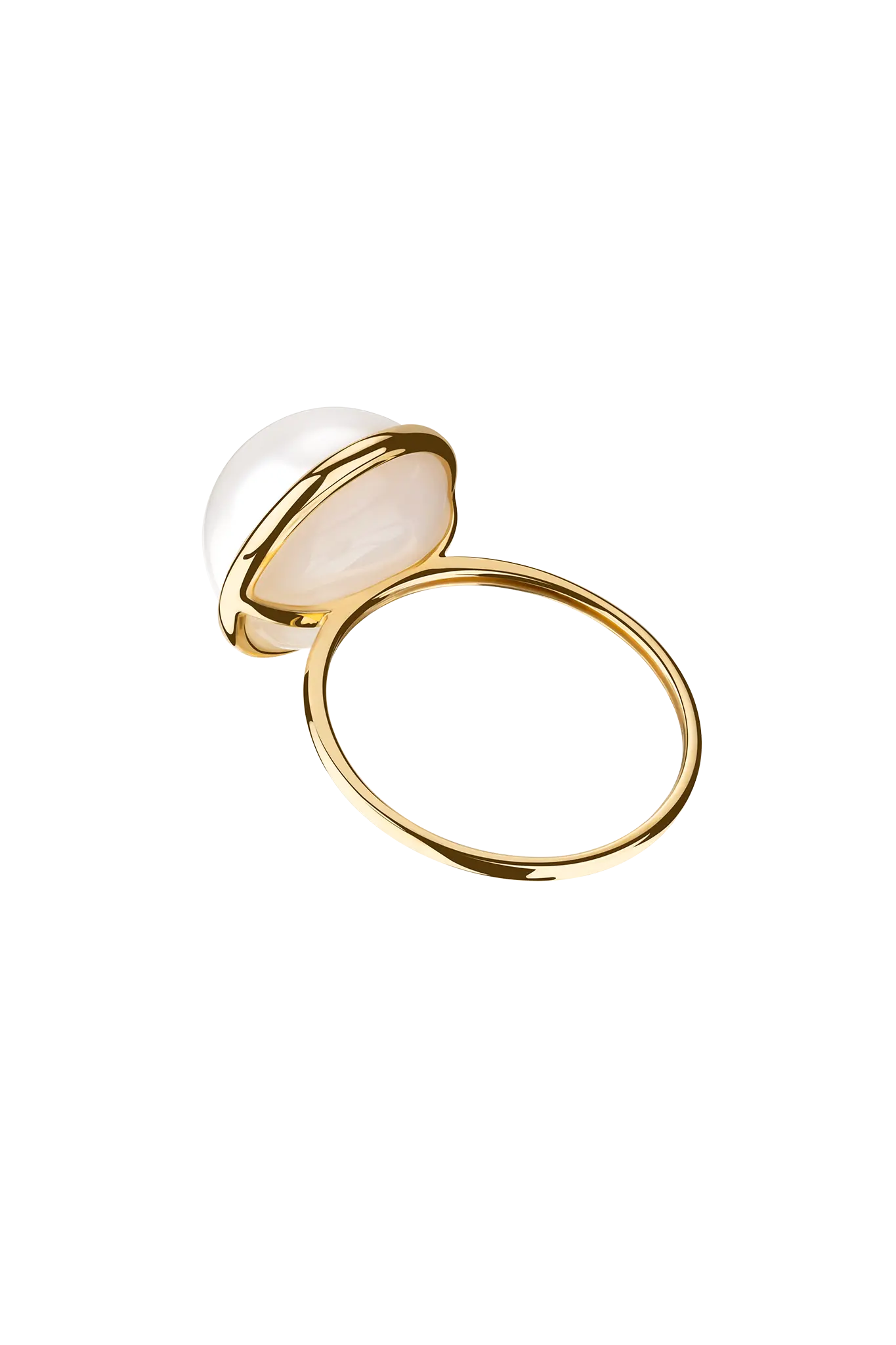 anello White Pearl Dome Lisa&Co.