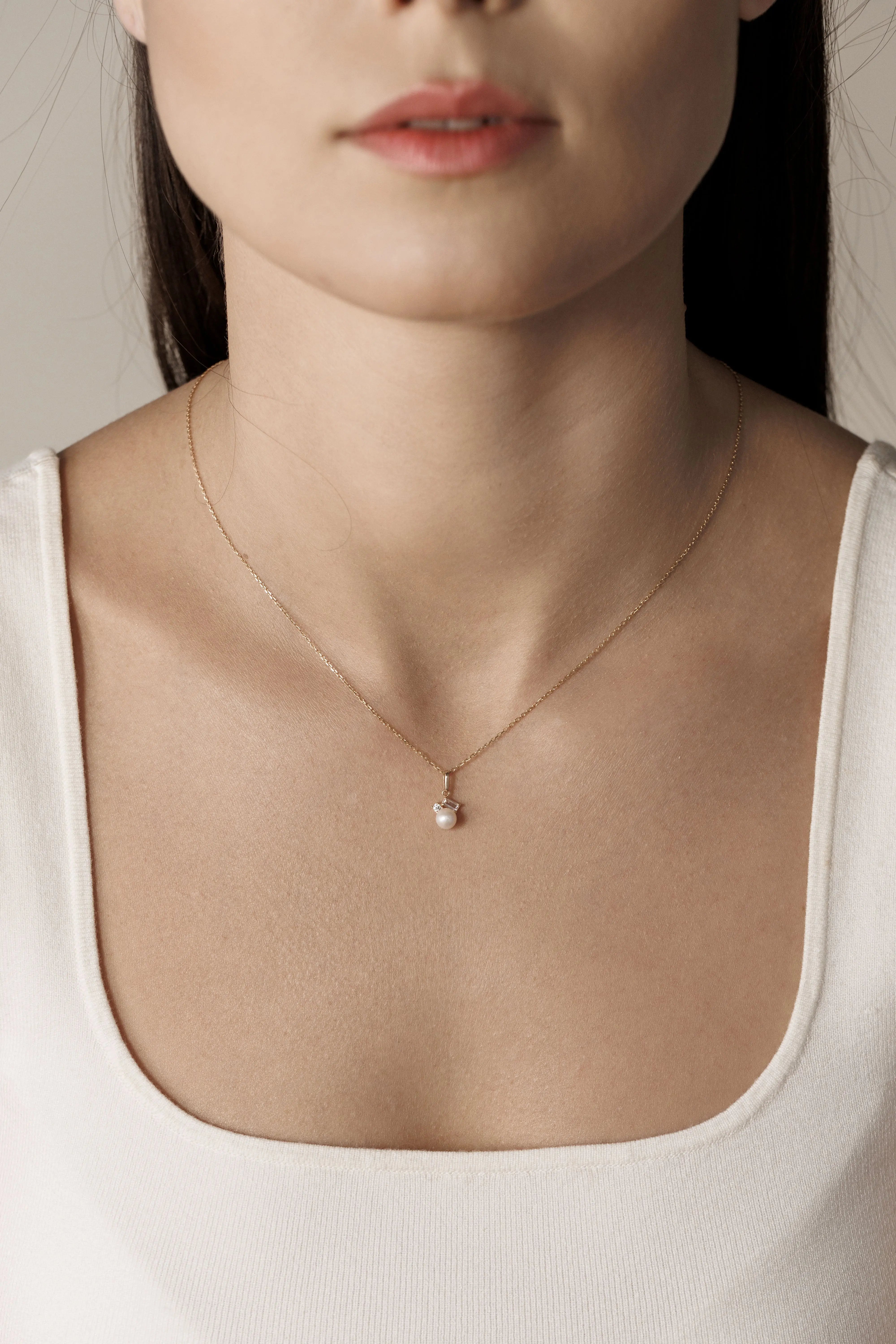 Pandantiv Aur Crystals&Pearl LisaConcept